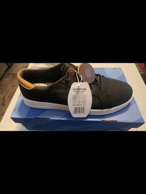 Hey Dude Men's Paul Pro Stretch Canvas Sneakers Sz 10 BLACK/ BLACK OYSTER